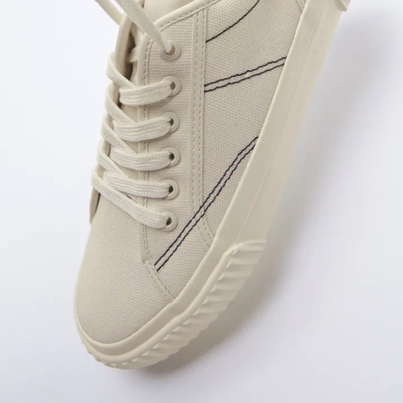 ZARA CANVAS SNEAKERS SZ 10 - Picture 4 of 7
